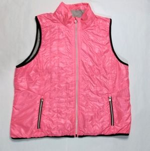 LAUREN Ralph Lauren Women's Activewear Hot Pink Weather Resistant Vest XL NWOT